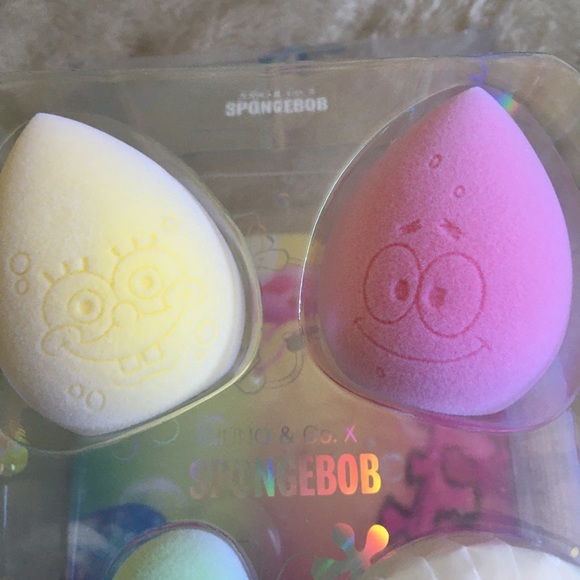Juno & Co Spongebob Microfiber Beauty Sponge Blender Set & Cleanser BNIB - Picture 14 of 16